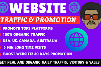 do 6min long time duration organic website traffic promotion