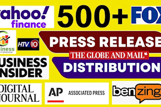 do professional press release distribution on 500 plus sites