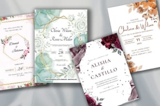 design animated digital invitation, birthday card,wedding, party flyer