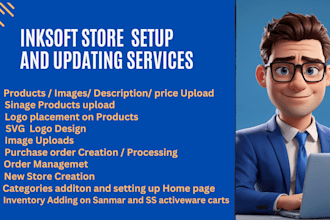 create setup or update the inksoft online store