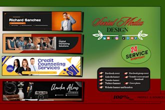make professional facebook cover, banner, headers, design