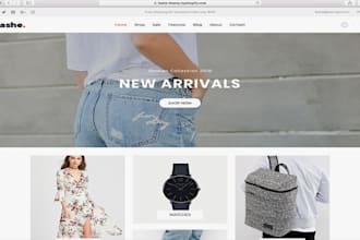 create fashion ecommerce website, clothing store, shopify dropshipping store