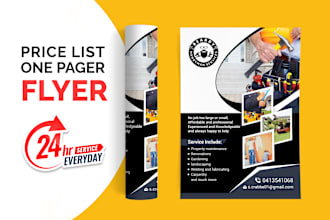 a flyer, sell sheet, price list, or capability statement