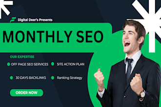 complete monthly seo backlink service with authority link building for rank
