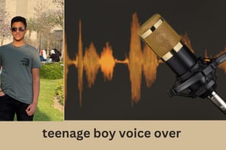 provide a voice over of a teenage boy