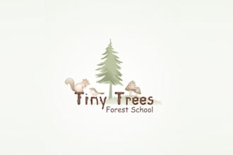 outdoor forest school logo design
