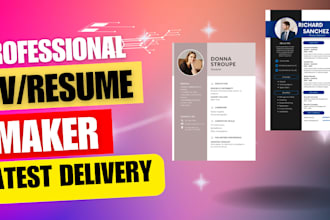 professional resume or CV design