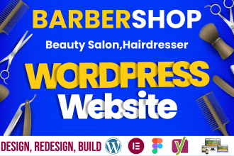 build website for barbershop, beauty salon, hairdresser, appointment booking