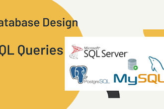 do database design, develop, write sql queries for mysql, sql server, postgresql