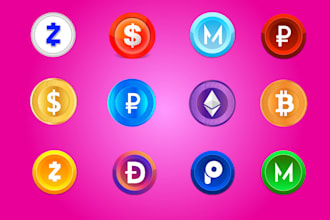 do crypto and cryptocurrency token logo design for your coin
