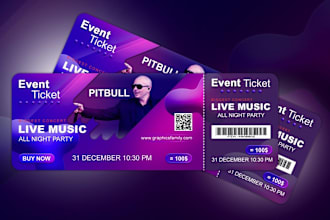 design awesome tickets or invitation cards for any events