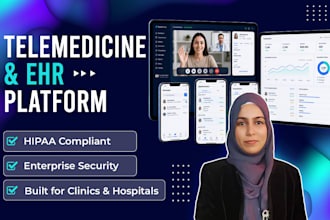 make telemedicine app, patient portal, appointment booking, ehr, hipaa