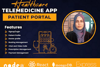 make telemedicine app, patient portal, appointment booking, ehr or hip