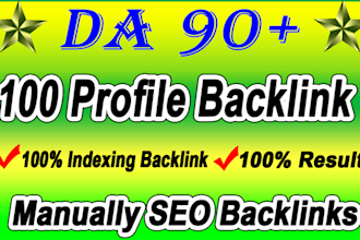 manually create 100 high quality SEO link building profile backlinks