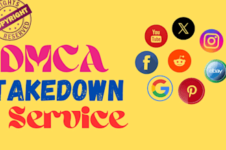 remove  google,reddit,amazon,shopify ebay,etsy,telegram content under dmca law