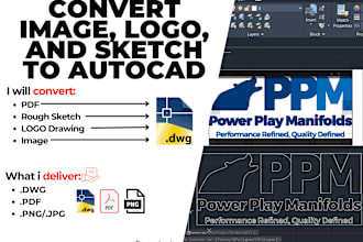 convert your image, drawing, logo, pdf or sketch to autocad