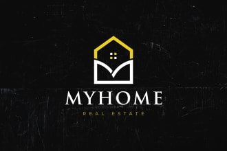 do construction property, commercial real estate, roofing, realtor, logo design
