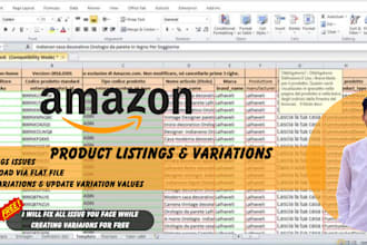 create perfect amazon listings and variation
