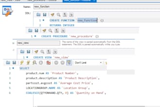 provide database development services