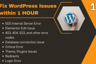 fix 403, 404, 500, 503, fatal, internal and critical errors in wordpress website