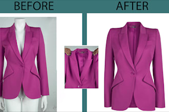 do ghost mannequin, image symmetrical and neck join service