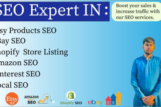 optimize etsy listing, shopify, amazon, ebay by SEO