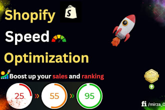 do website  speed optimization and increase shopify score