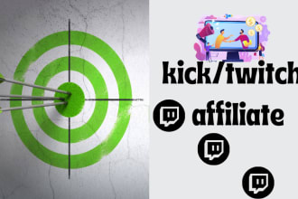 do organic kick channel promotion, kick affiliate to get real followers and view