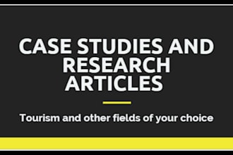 do tourism case study analysis, research,and summary writing
