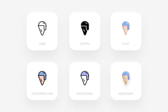 design custom UI icon pack for app and web