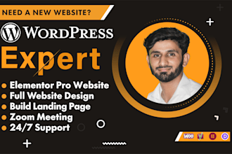 build your wordpress homepage and elementor pro website
