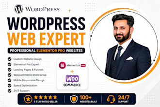 build your wordpress homepage and elementor pro website