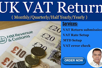 do UK bookkeeping, vat return, payroll, quick books online
