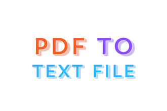 convert PDF file to text file