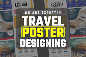 design professional travel, tour, trip poster or flyer