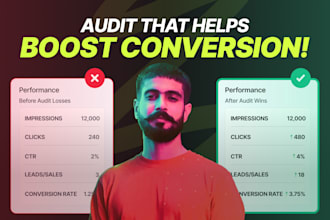 do an expert cro audit, ui ux audit, website audit, landing page audit