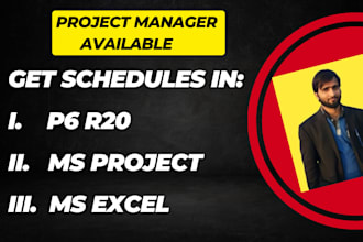 prepare baseline or revised schedules by primavera p6 or excel