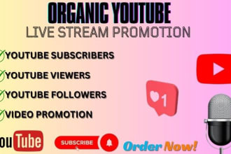 promote your youtube live stream video, live stream promotion