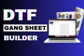 setup dtf gang sheet builder for your dtf printing business website