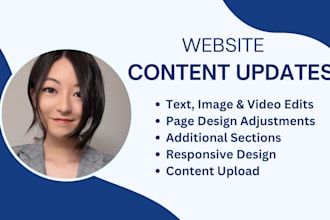 assist with your website updates on any cms platform wordpress wix shopify