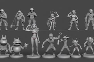 custom 3d modeling, toy, doll, miniature,action  figurine 3d printing in blender
