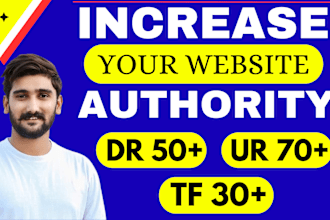 increase domain rating DR , ahrefs ur URL rating majestic tf