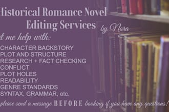 edit and beta read your historical romance novel
