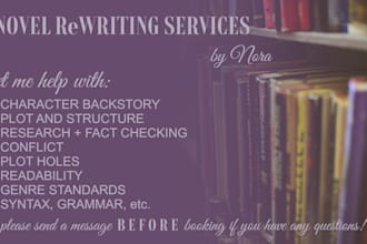 edit and or ghostwrite your novel