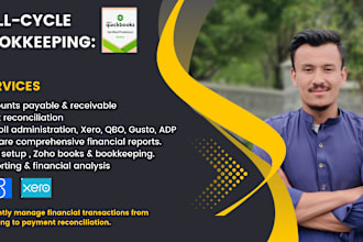 do bookkeeping by using xero,quickbooks and zoho books