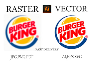 do vector tracing logo or image in adobe illustrator for you