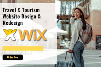 design travel and tourism website on wix, wix website design for travel and tour