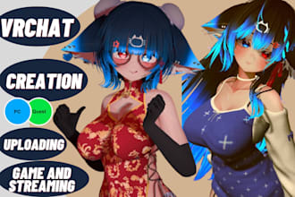 rig upload create vrchat avatar vtuber vrchat live2d model for streaming game