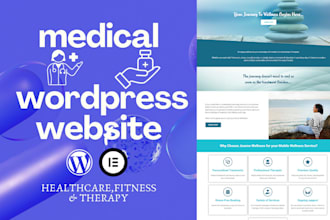 create healthcare, hospital or therapy wordpress website
