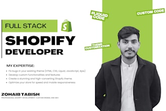 shopify bug fix, shopify theme developer, liquid expert, shopify coder